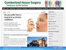 Tablet Screenshot of cumberlandhousesurgery.co.uk